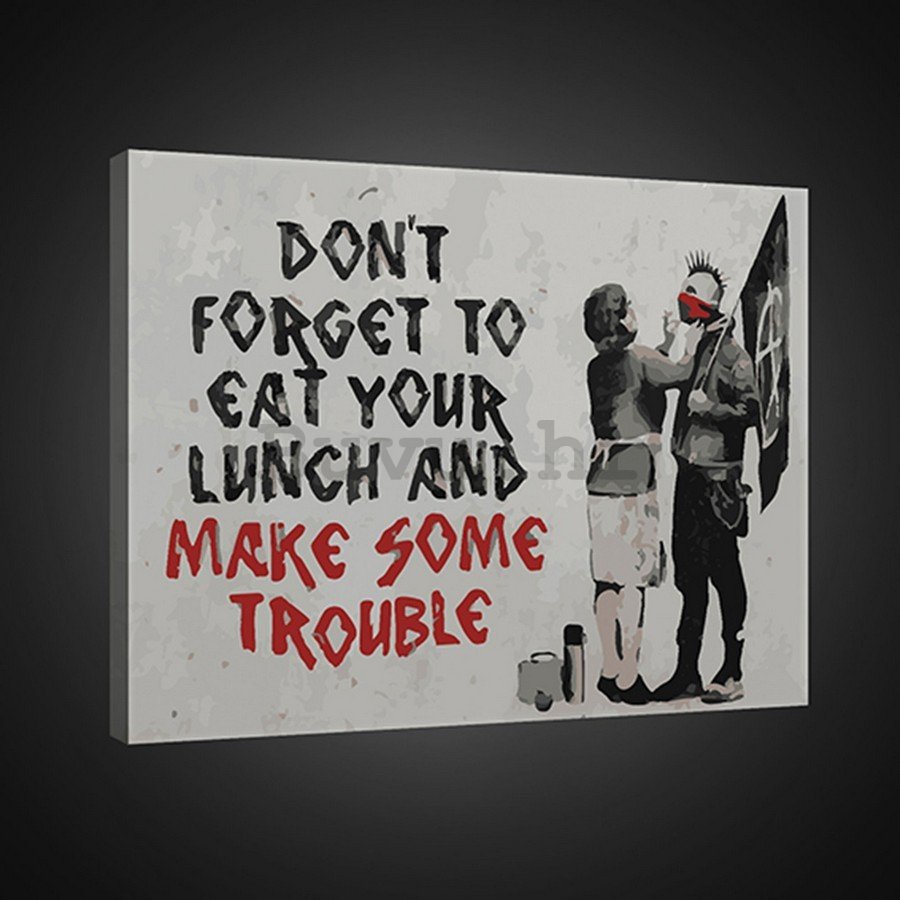 Slika na platnu: Dont Forget to Eat Your Lunch (graffiti) - 75x100 cm