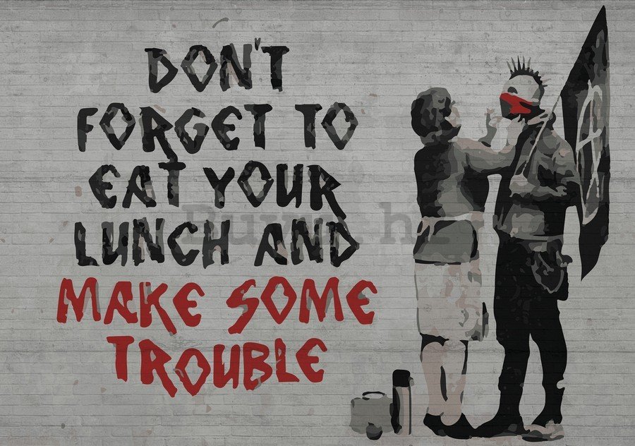 Slika na platnu: Dont Forget to Eat Your Lunch (graffiti) - 75x100 cm