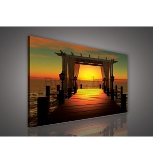 Slika na platnu: Molo (Zalazak sunca) - 75x100 cm