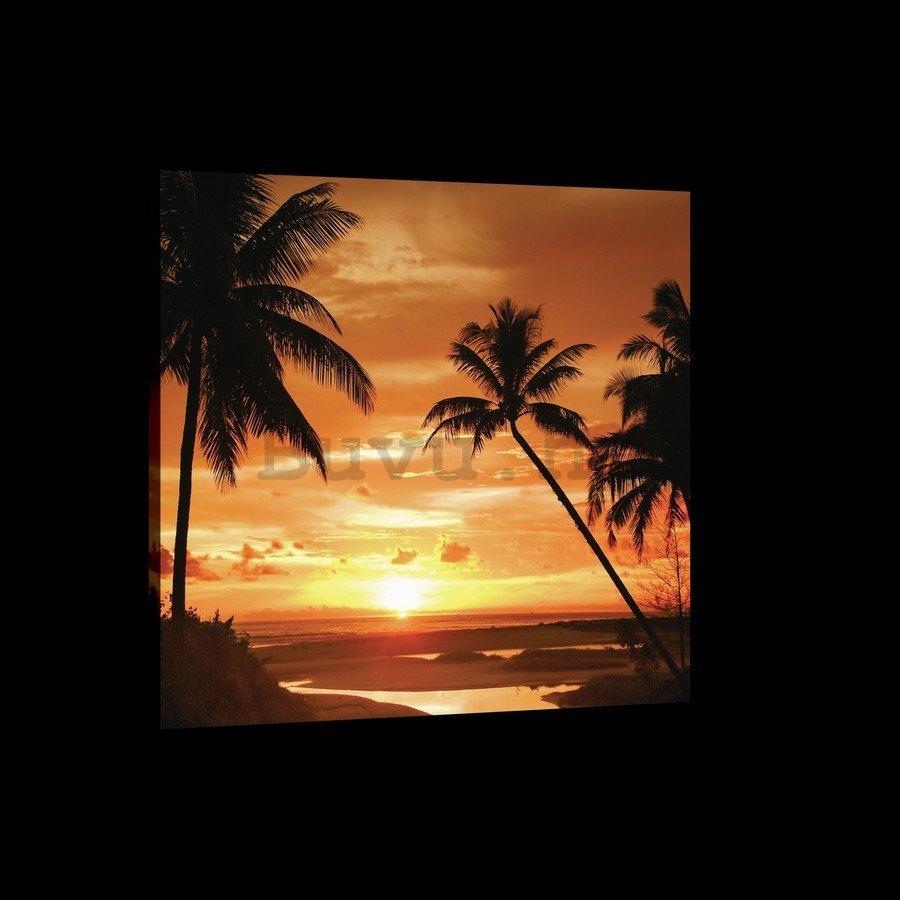 Slika na platnu: Zalazak sunca na plaži (3) - 75x100 cm