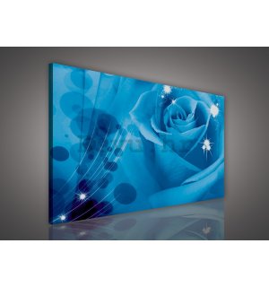 Slika na platnu: Plava ruža (1) - 75x100 cm