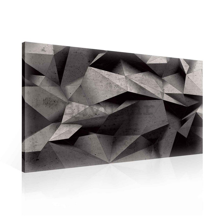Slika na platnu: Crno-bijela apstrakcija (5) - 75x100 cm