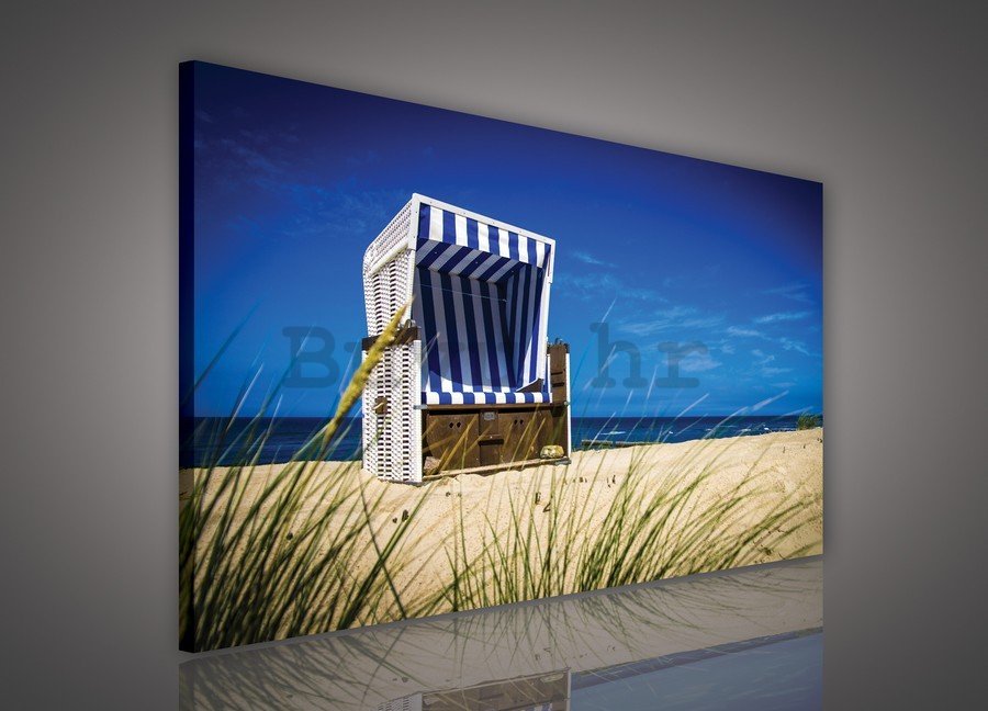 Slika na platnu: Ležaljka na plaži - 75x100 cm