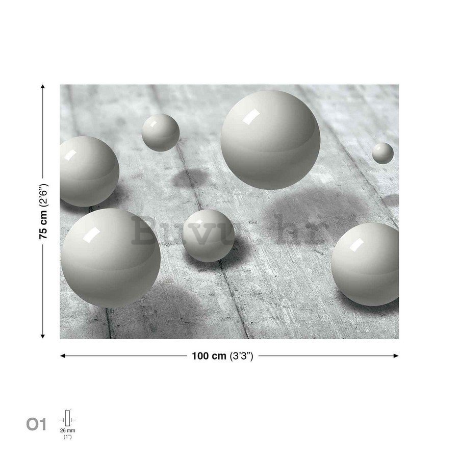 Slika na platnu: Bijele sfere (2) - 75x100 cm