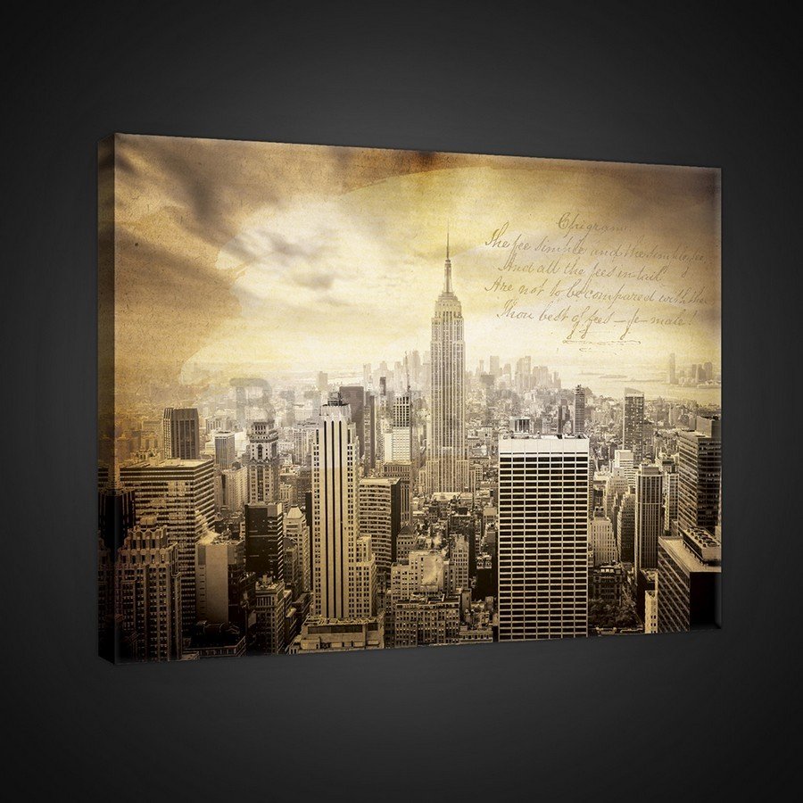 Slika na platnu: Manhattan (vintage) - 75x100 cm