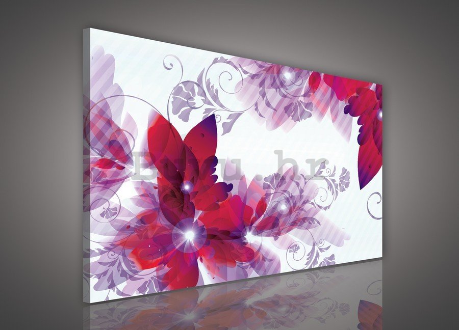 Slika na platnu: Apstraktno cvijeće (3) - 75x100 cm