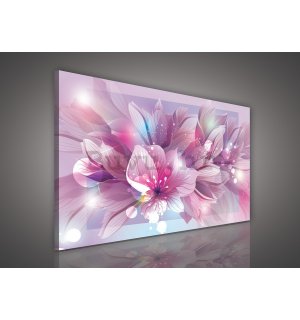 Slika na platnu: Ružičasta cvjetna apstrakcija (2)  - 75x100 cm