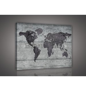 Slika na platnu: Umjetnička karta svijeta (4) - 75x100 cm