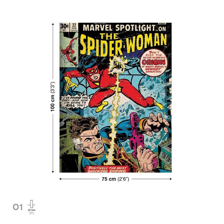 Slika na platnu: The Spider-Woman (comics) - 75x100 cm