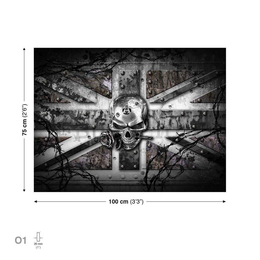 Slika na platnu: Iron Kingdom (crno-bijeli) - 75x100 cm