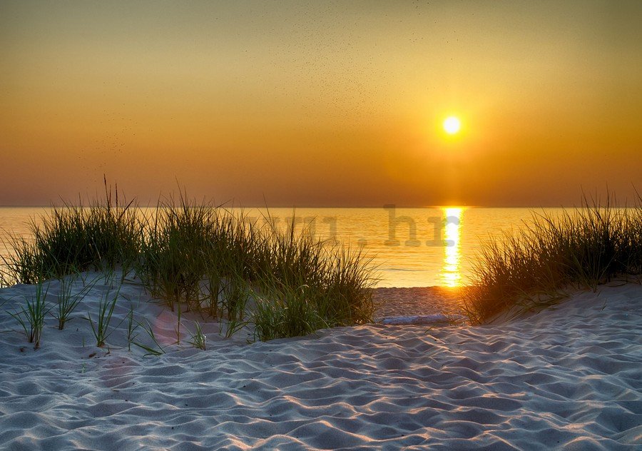 Slika na platnu: Zalazak sunca na plaži (5) - 75x100 cm