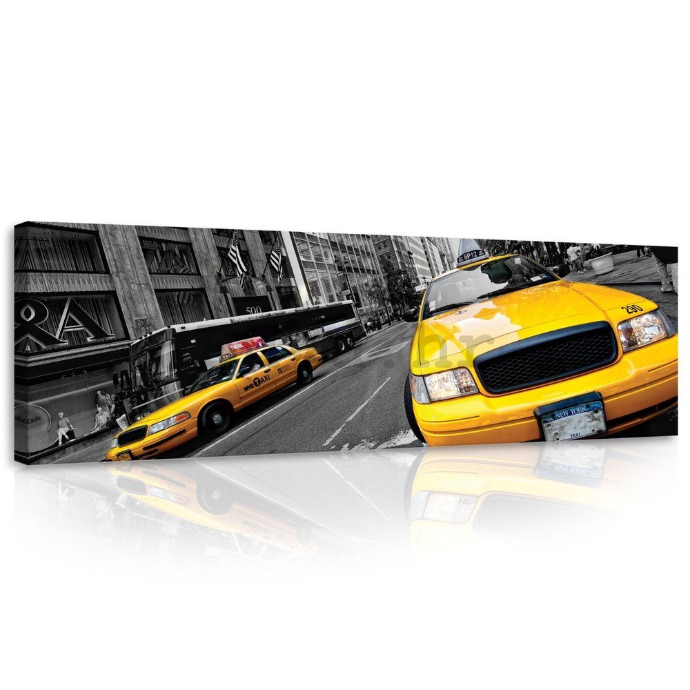 Slika na platnu: Manhattan Taxi (2) - 145x45 cm