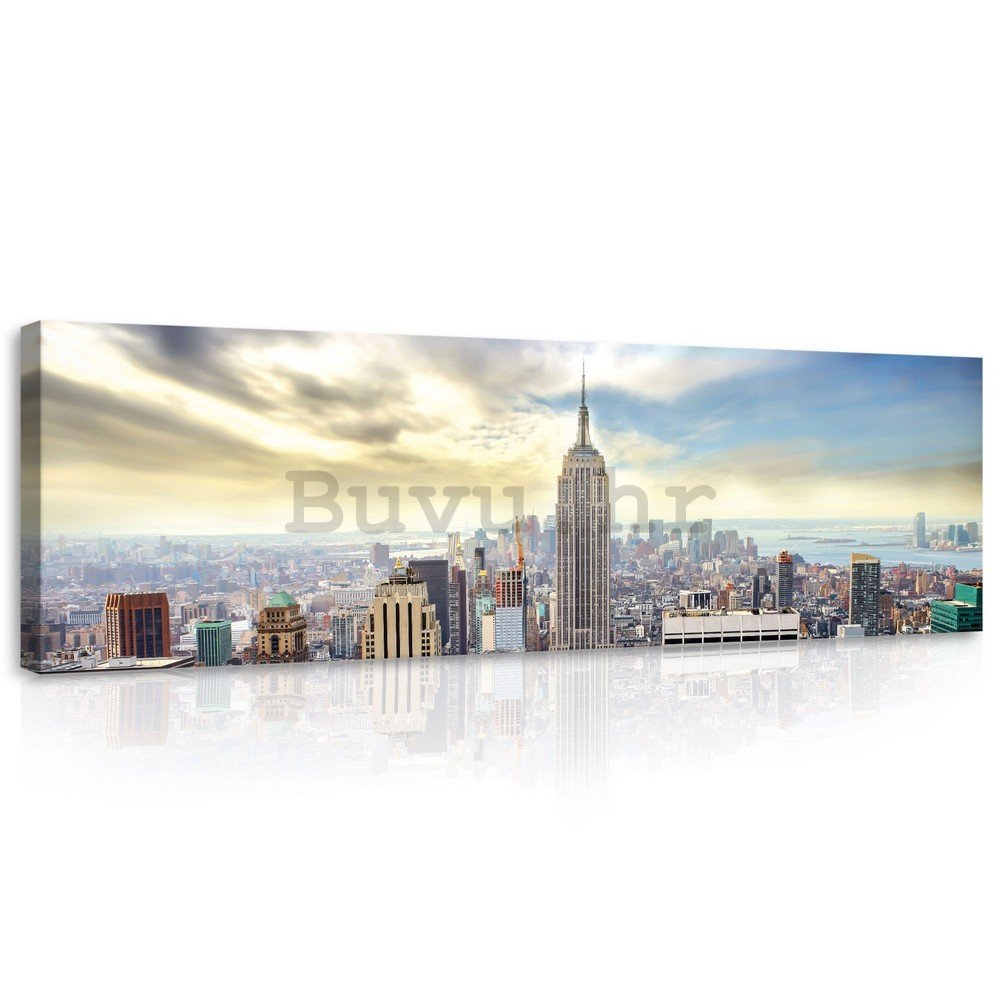Slika na platnu: Pogled na Manhattan - 145x45 cm