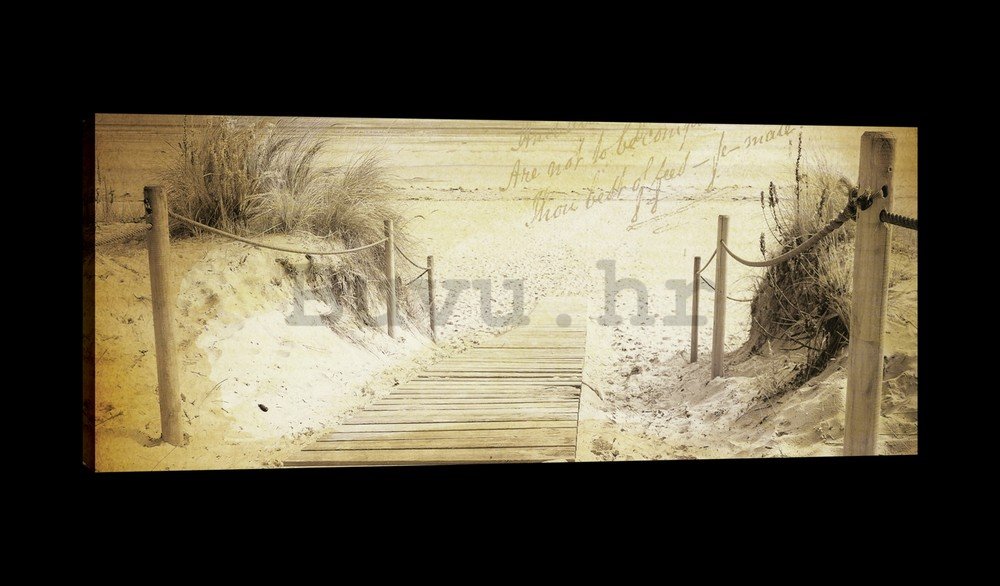 Slika na platnu: Put na plažu (vintage) - 145x45 cm