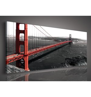 Slika na platnu: Golden Gate Bridge (1) - 145x45 cm