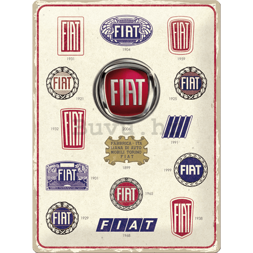 Metalna tabla: Fiat (Logo Evolution) - 40x30 cm