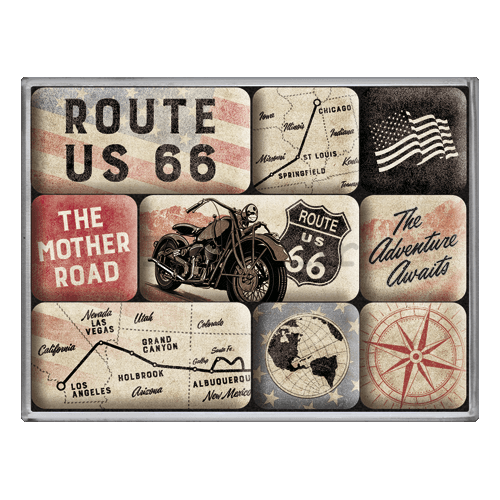 Set magneta - Route 66 Bike Map