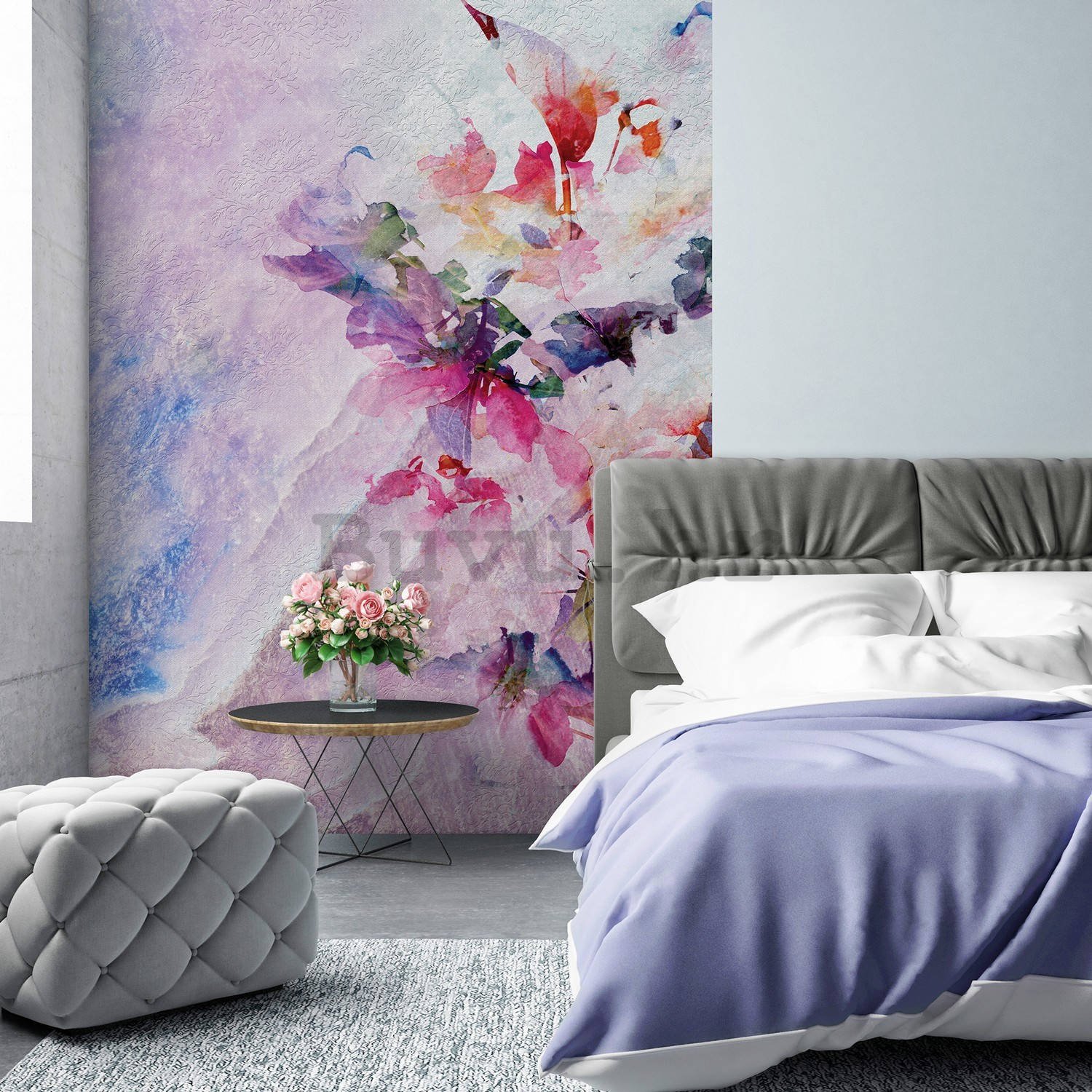 Foto tapeta: Višebojna cvjetna apstrakcija - 184x254 cm