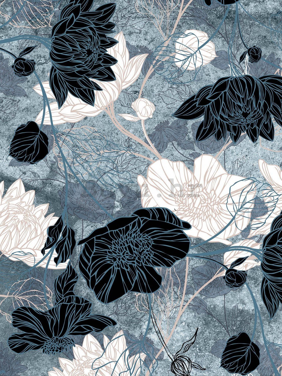 Foto tapeta: Slikano cvijeće kombinacija (1) - 184x254 cm