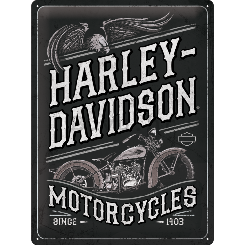 Metalna tabla: Harley-Davidson Motorcycles Eagle - 40x30 cm