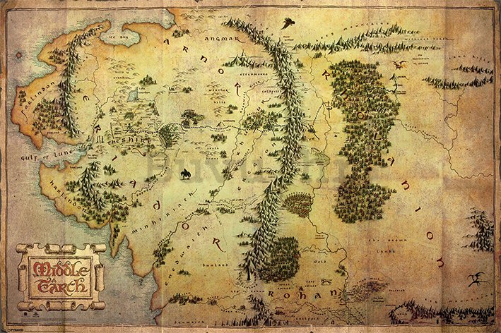 Poster - The Hobbit (Journey Map) 