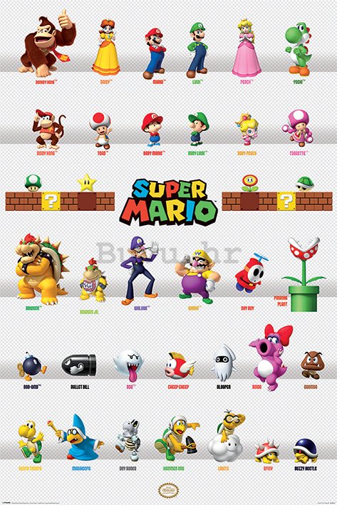 Poster - Super Mario (Character Parade) 