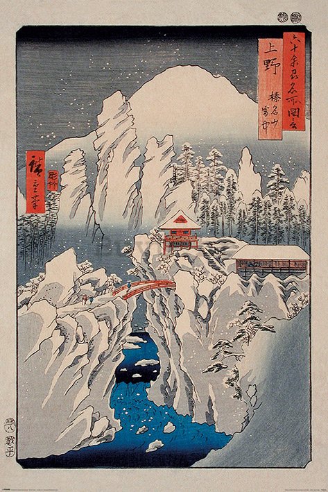 Poster - Hiroshige (Snow on Mount Haruna) 