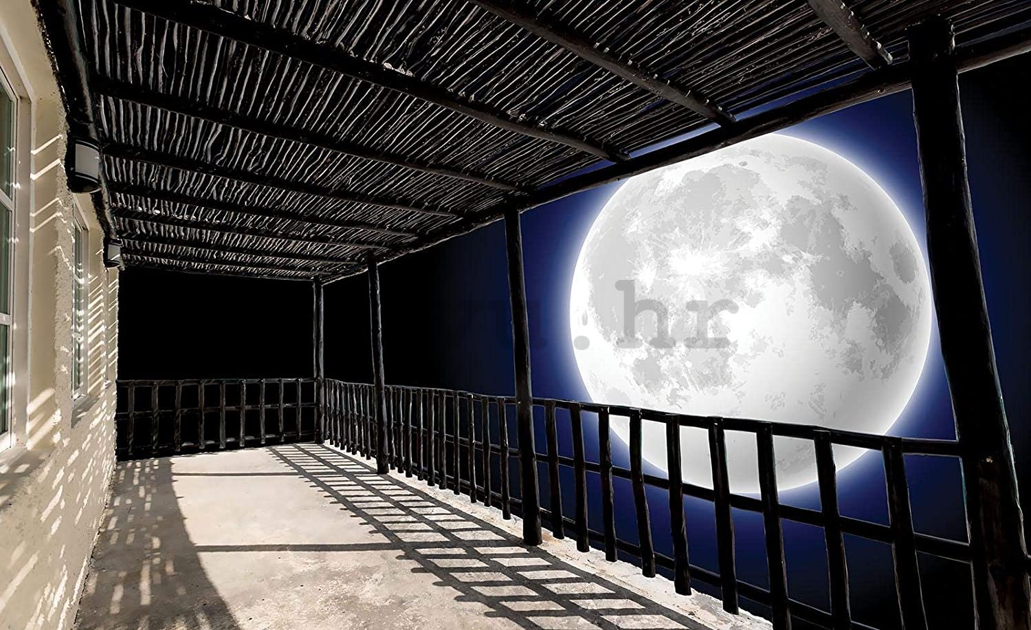 Foto tapeta Vlies: Mjesec iza trijema - 254x184 cm