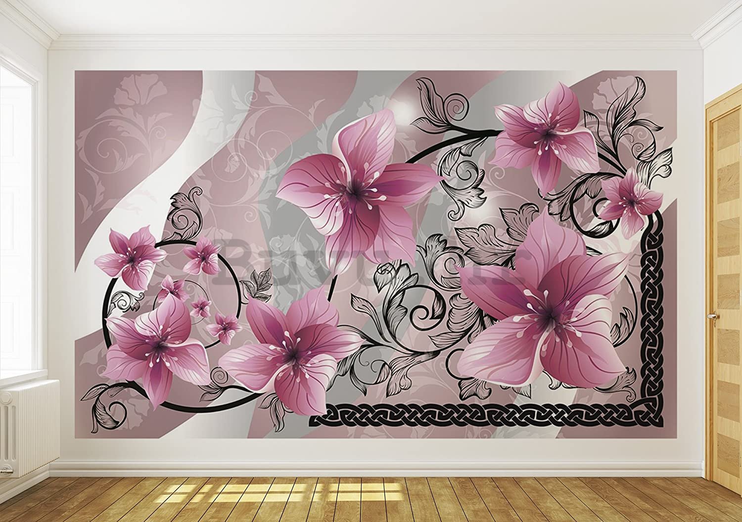 Foto tapeta: Ružičasti cvjetovi - 368x254 cm