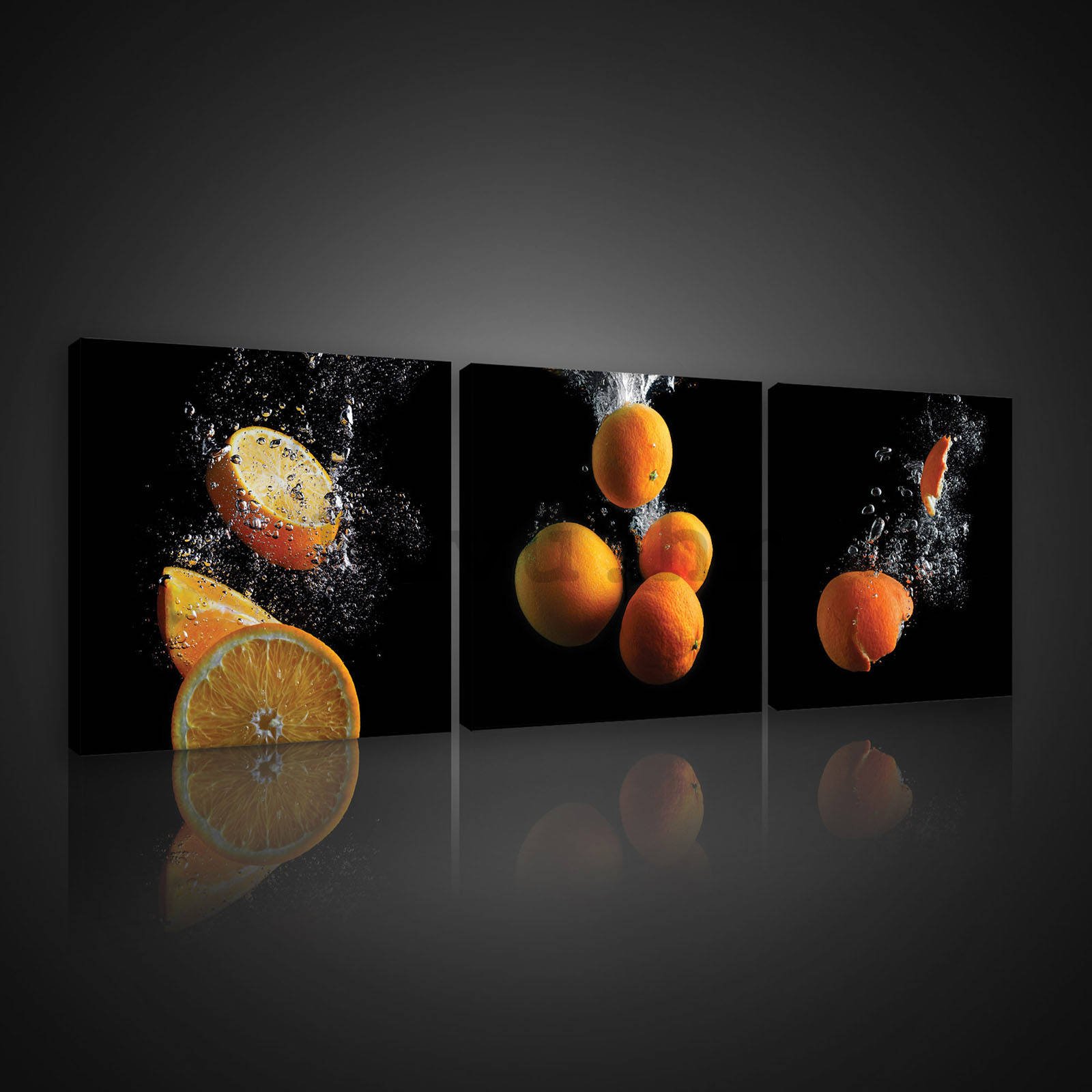 Slika na platnu: Naranče (2) - set 3kom 25x25cm