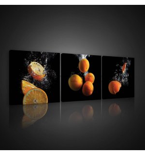 Slika na platnu: Naranče (2) - set 3kom 25x25cm