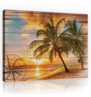 Slika na platnu: Zalazak sunca u raju (2) - 80x60 cm