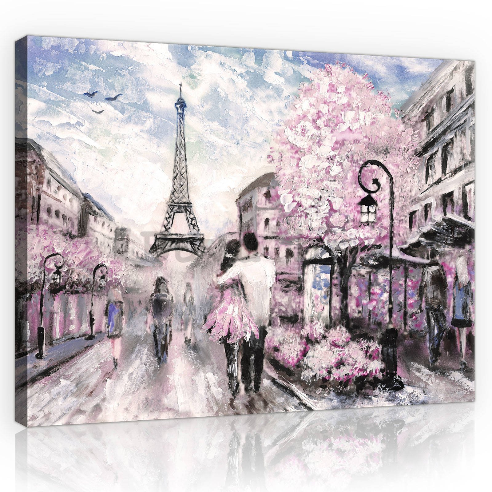 Slika na platnu: Pariz (slikani) - 80x60 cm