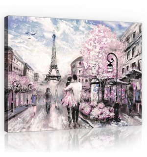 Slika na platnu: Pariz (slikani) - 80x60 cm