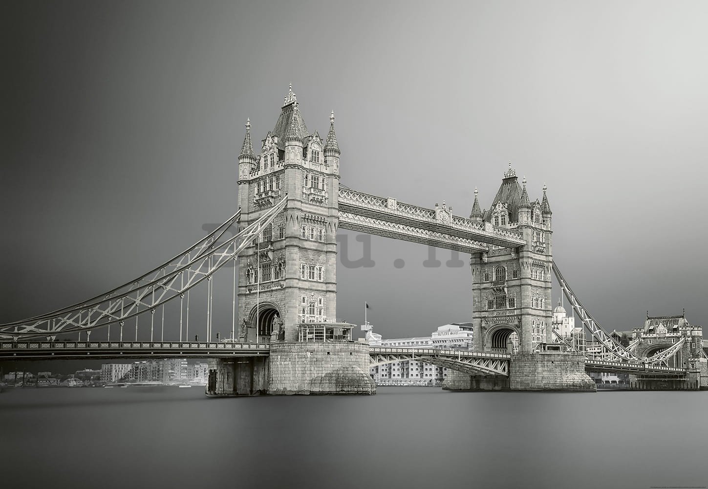 Vlies foto tapeta: Tower Bridge (sive) - 254x368 cm