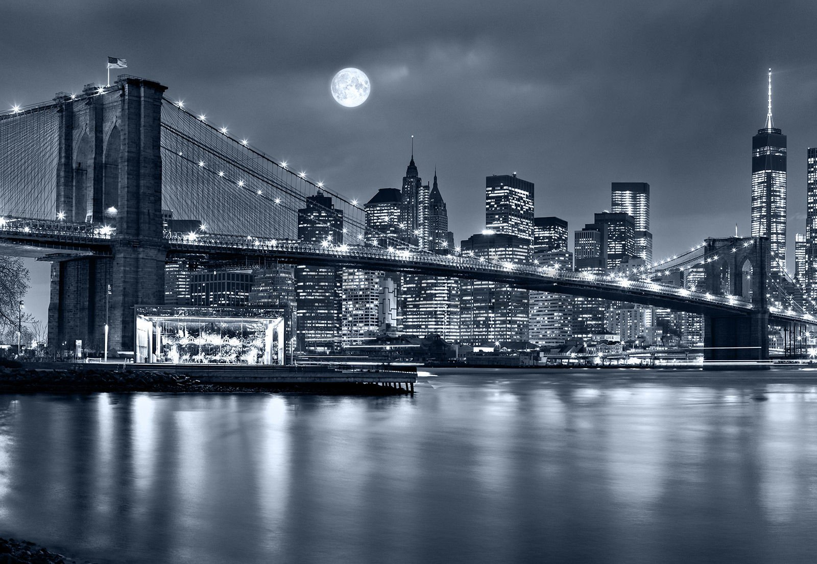 Vlies foto tapeta: Brooklyn Bridge (5) - 254x368 cm
