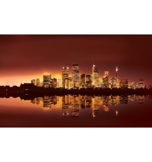 Vlies foto tapeta: Vidik na grad (zalazak sunca) - 152,5x104 cm