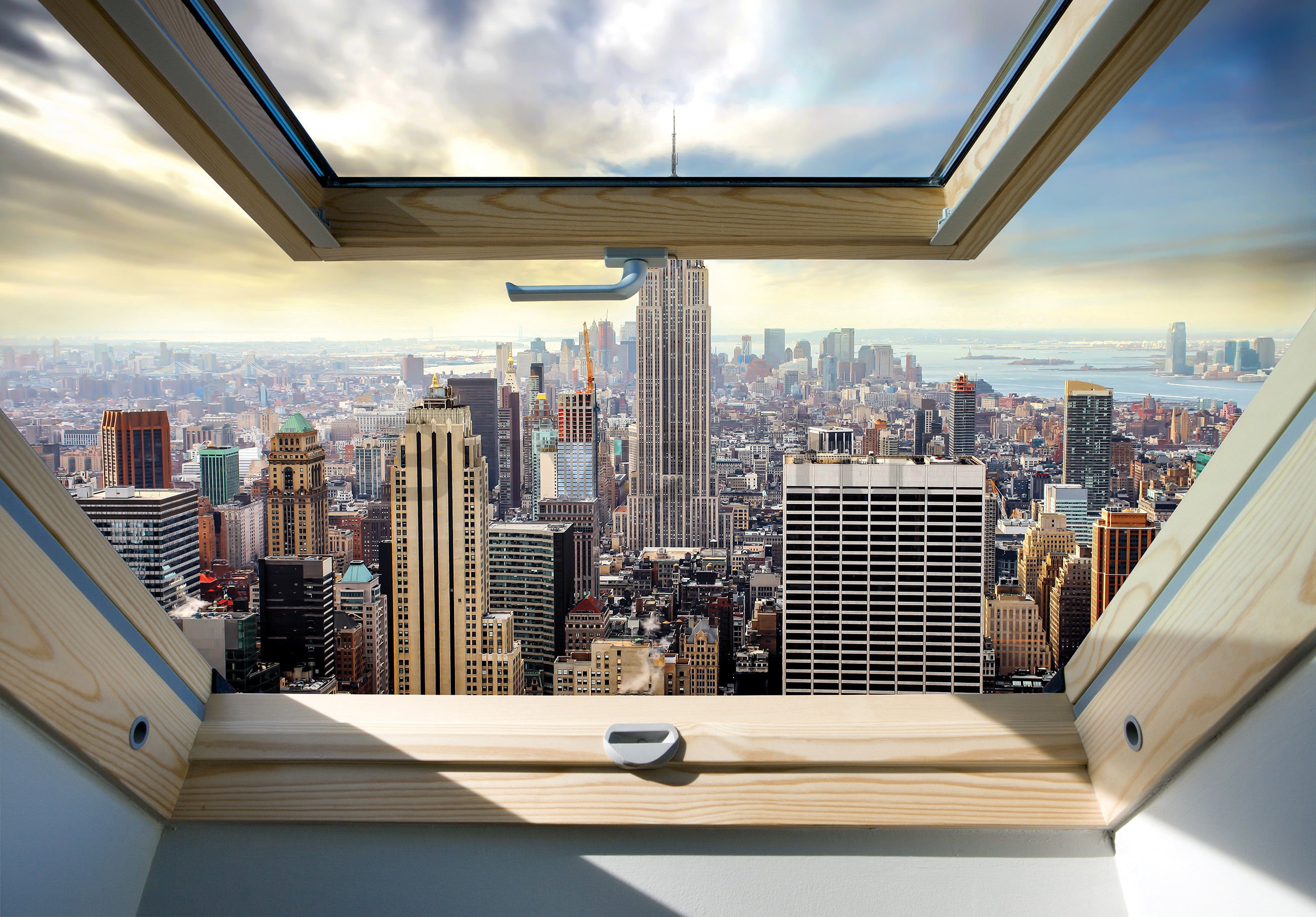 Foto tapeta: Krovni prozor na Manhattanu - 368x254 cm