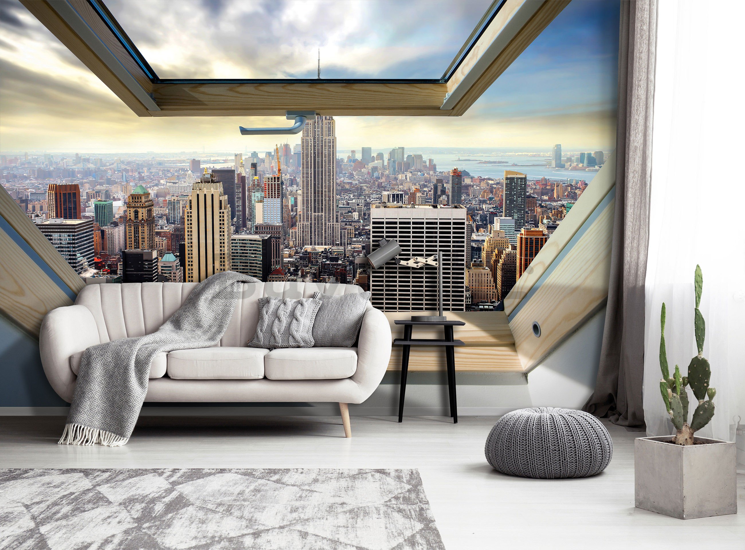 Foto tapeta: Krovni prozor na Manhattanu - 368x254 cm