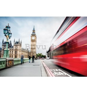 Foto tapeta: Big Ben i londonski autobus - 254x184 cm