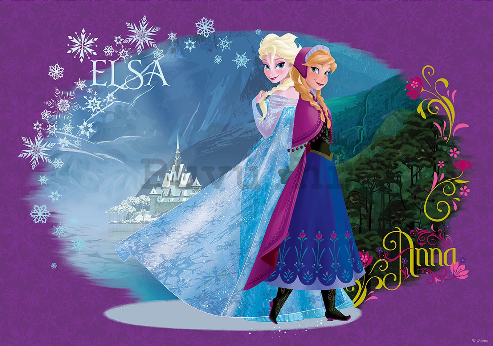 Vlies foto tapeta: Smrznuto (Elsa ili Anna) - 104x70,5 cm