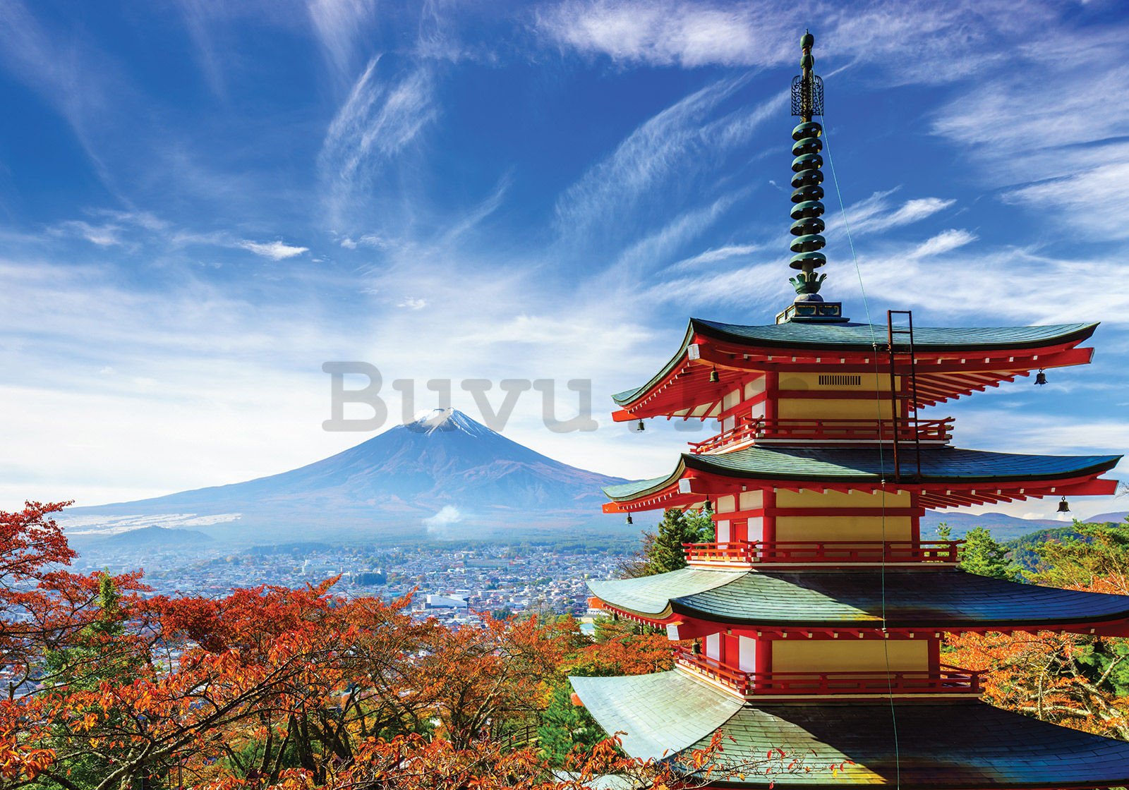 Vlies foto tapeta: Pagoda Chureito - 300x210 cm