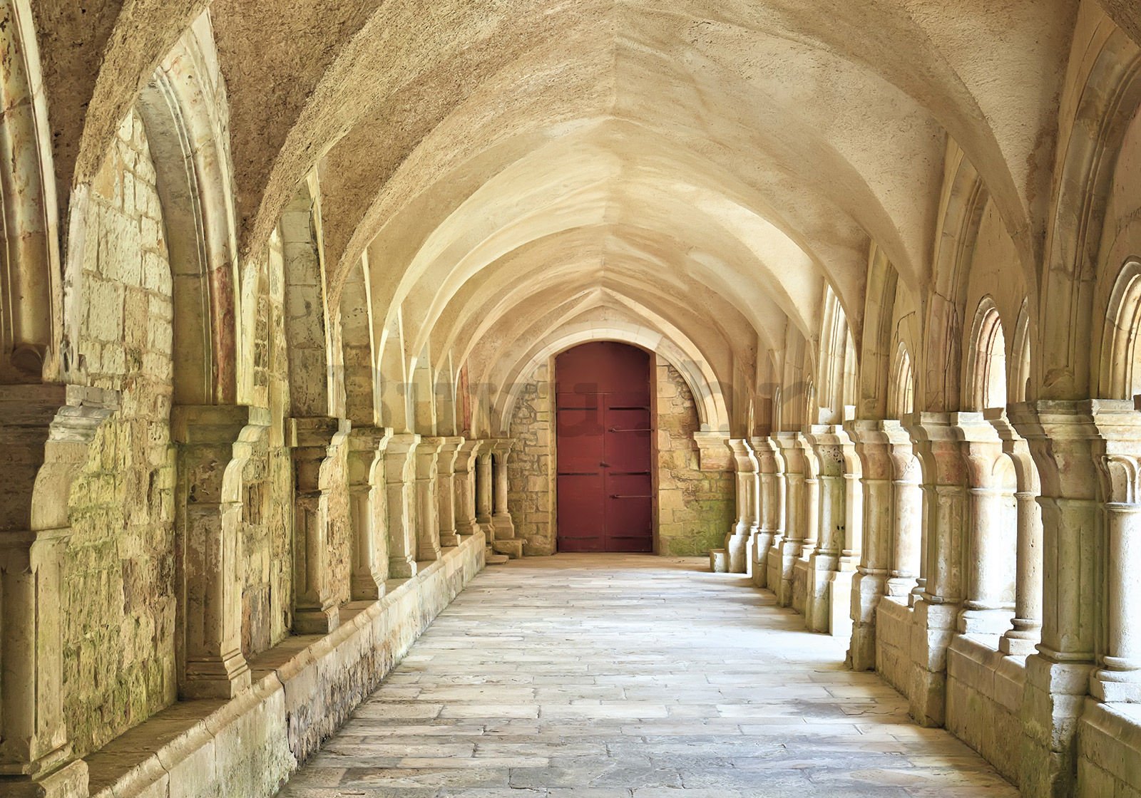 Vlies foto tapeta: Samostan Fontenay - 350x245 cm