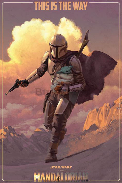 Poster - Star Wars The Mandalorian (On The Run)