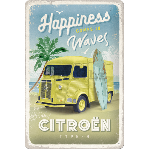 Metalna tabla: Citroën Type H (Happiness Comes In Waves) - 20x30 cm