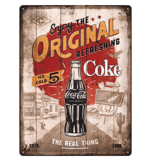 Metalna tabla: Coca-Cola (Original Coke Highway 66) - 30x40 cm