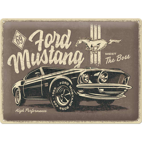 Metalna tabla: Ford Mustang (The Boss) - 40x30 cm
