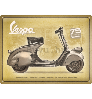 Metalna tabla: Vespa 75 Years Anniversary (Special Edition) - 40x30 cm