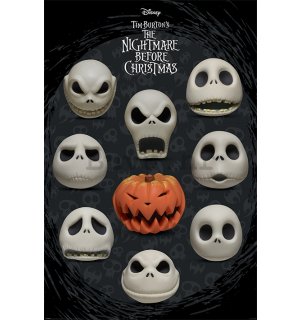 Poster - Nightmare Before Christmas (Many Faces of Jack)