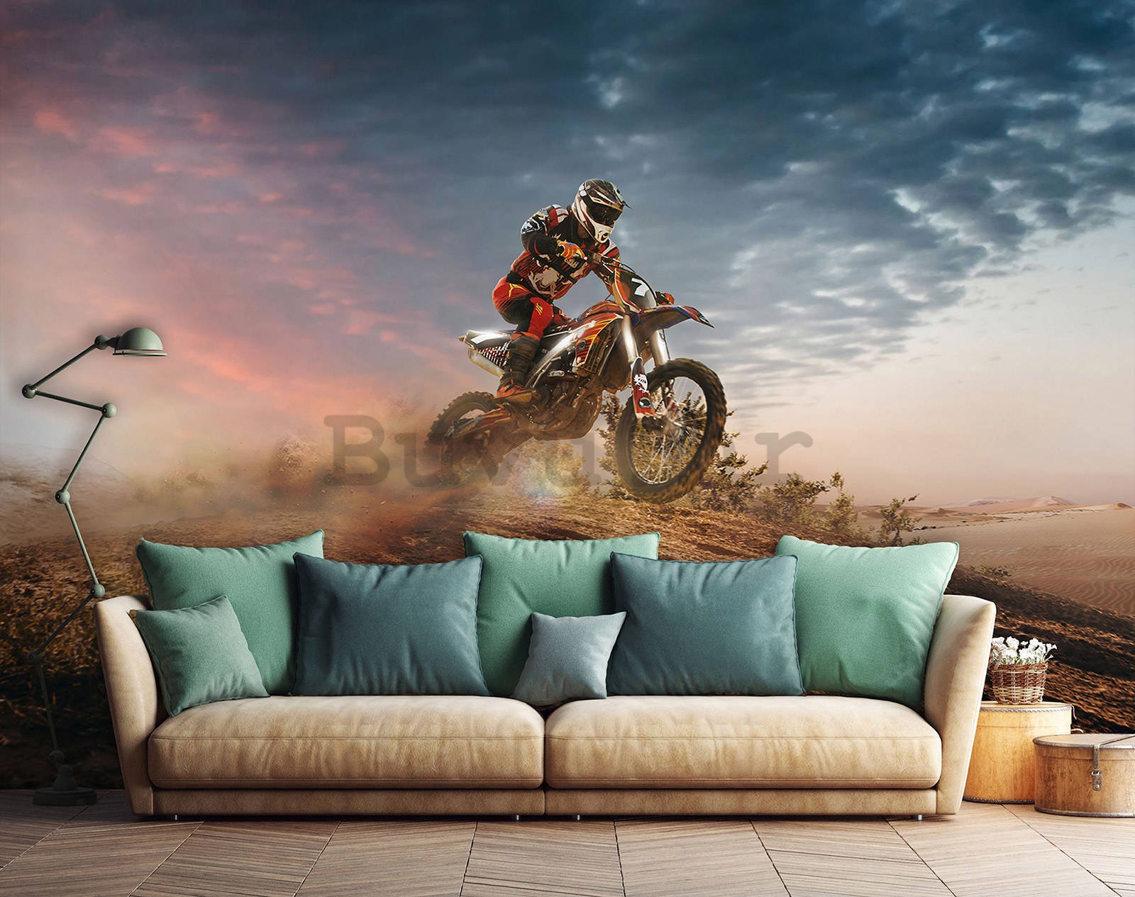 Vlies foto tapeta: Motocross - 254x184 cm